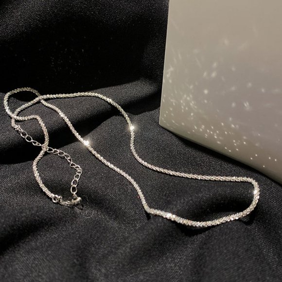 NEW 925 Sterling Silver Shiny Chain Necklace - Picture 3 of 11